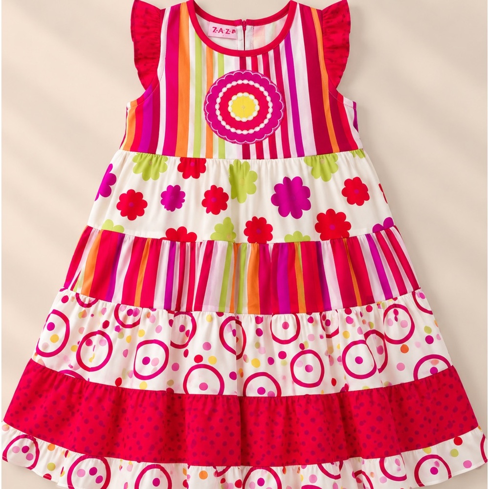 Boutique NET FIESTA SWING  DRESS ORANGE